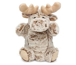 DolliBu Moose Plush Hand Puppet For Kids - Soft Furry Stuffed Animal Hand Puppet Toy for Puppet Show Games & Puppet Theaters for Kids, Adult's Cute Puppets Educational Toy to Teach Children & Toddlers