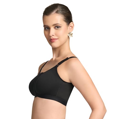 Image of TRYLO Cotton Riza Women's Non-Padded Non-Wired,Full Coverage,Seamless Front Open Bra