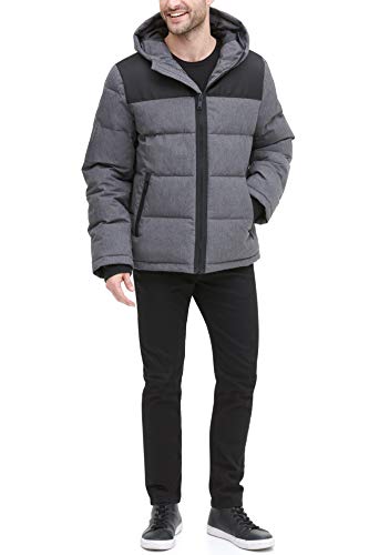 Image of DKNY Men's Mixed Media Quilted Puffer Jacket