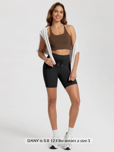 Image of ODODOS Halter Sports Bra for Women Non Padded Strappy Cropped Tops Workout Yoga Crop