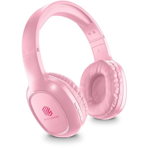 Music Sound | Casque Bluetooth Basic | Casque Bluetooth Supra-auriculaire avec Bandeau Extensible - Autonomie 14h - Recharge 2h - Voyant LED et entrée AUX -...