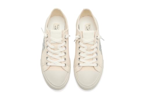 Image of VINTAGE HAVANA Women's Alive Off White Canavas 8 Medium