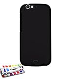 Ultraflache harte Schutzhülle WIKO DARKFULL [Le Pearls Premium] [Schwarz] von MUZZANO + STIFT & MICROFASERTUCH MUZZANO® GRATIS - Das ULTIMATIVE, ELEGANTE UND LANGLEBIGE Schutz-Hülle für Ihr WIKO DARKFULL