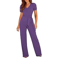 Combinaison Femme Été Dos Nu Imprimé Floral - Taille Haute, Pantalon Large, Poches, Style Bohème Chic