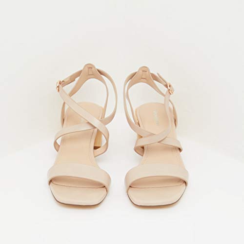 Image of shoexpress Women's Block Heel Open Toe Sandals with Buckle Closure