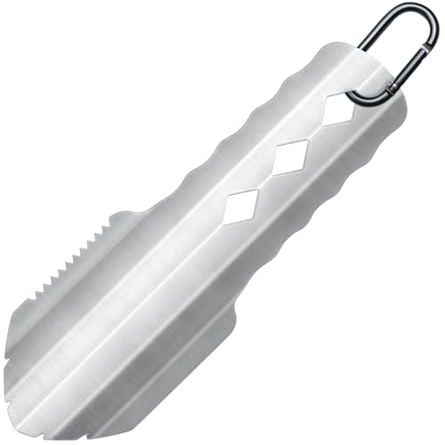 PLACHIDAY 3-in-1 Ultralight Backpacking Trowel, Durable Aluminum Shovel & Potty Tool with Ergonomic