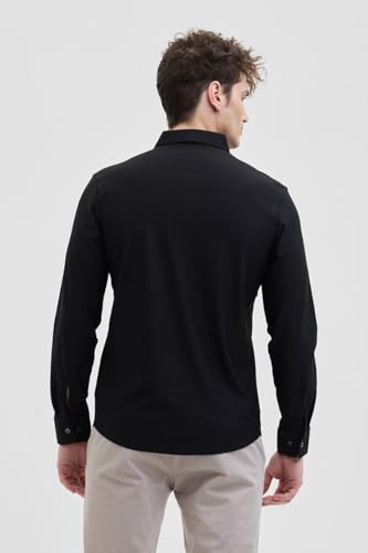 Image of SNITCH PSF Mens Shirts | Slim Fit Design | Poly Blend Fabric, Classic Spread Collar & Full Sleeves, Versatile for Casual & Formal Wear