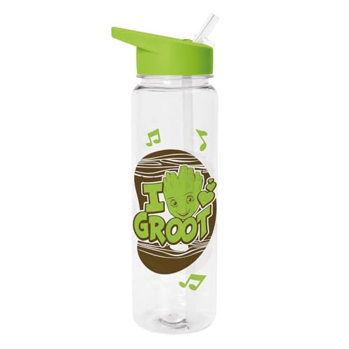 Marvel Guardians of the Galaxy Water Bottle (I Love Groot Design) Clear Plastic Water Bottle 540ml