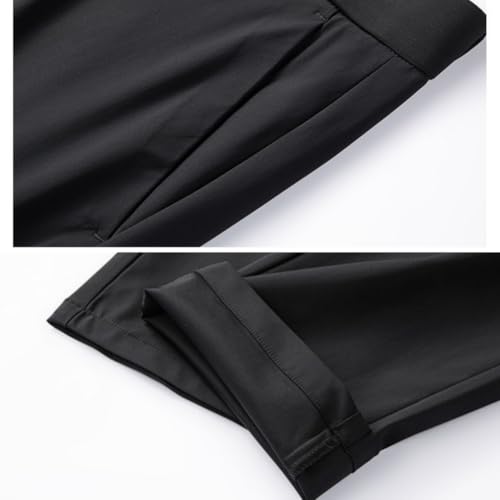 Timelessflex - Men's High Stretch Straight Fit Pants, Slim Fit Business Dress Golf Pants, Men's Ice Silk Casual Trousers2