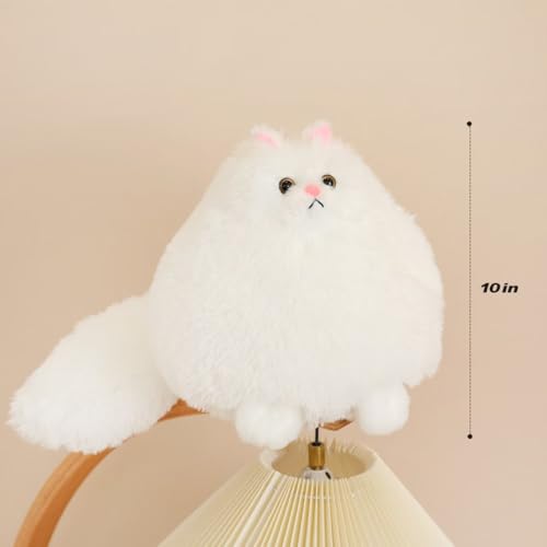 Image of Winsterch Stuffed Animal Plushie Cat Stuffed Animal,Cute Soft Plush Cat Animals,White Stuffed Cat, Birthday for Kids,Boys,Girls,Fat Cat Stuffed Toy (White, 10 Inches)