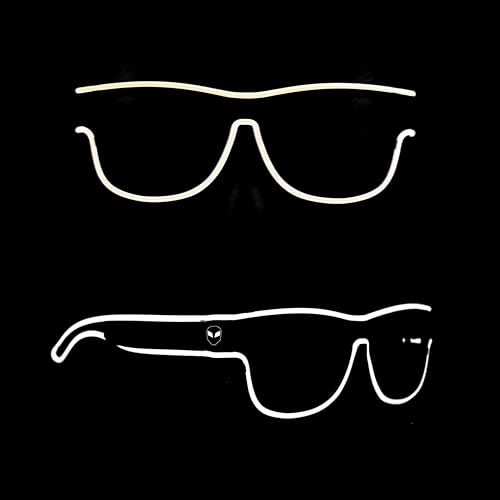 Image of Hookaba LED Jam Shade Party Glasses | Unisex Wireless Light-Up for DJ Night, Live Concerts, Halloween, Birthdays | Neon Specs for Boys, Girls, Kids | Dynamic Colors for Carnival & Clubbing