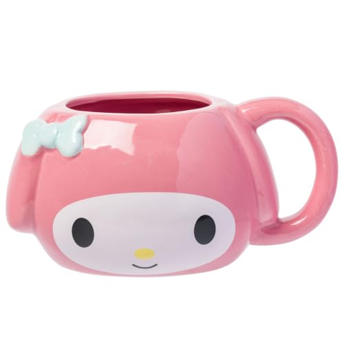 Image of Silver Buffalo Sanrio Hello Kitty and My Melody, 3D Sculpted Mug, 20oz | Hello Kitty and Friends, Ceramic, 0.59 Liters