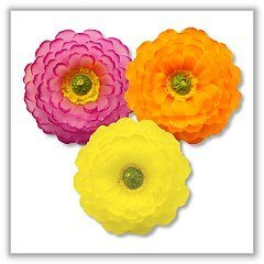 Zinnias Flower Floating Candles - Light - Mini - Set of 3