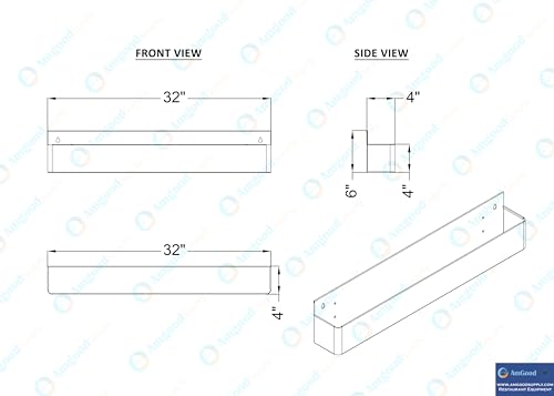 Image of 32 in. Single Tier Stainless Steel Speed Rail Rack for Commercial Bars, NSF