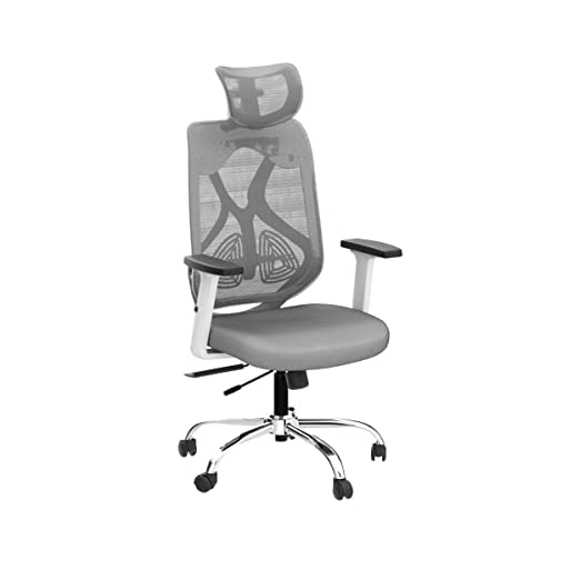 Tanvi Enterprises High Back Mesh Contemporary Office Chair (Grey