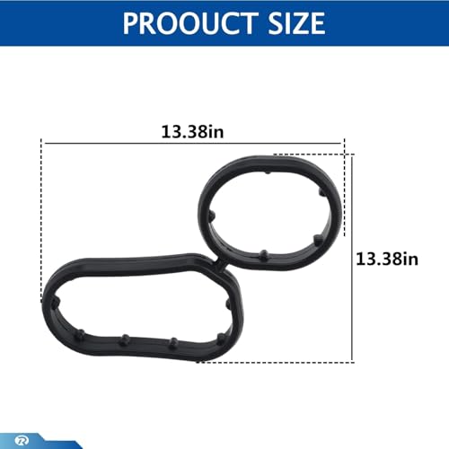 Image of fluororubber (FKM) Engine Oil Filter Housing Gasket 26345-3LAA0 for Kia Telluride 2020-2024,Sorento 2018-2020,Sedona 2019-2021,Cadenza 2017-2020;Hyundai Palisade 2020-2023,Genesis 2014-2016