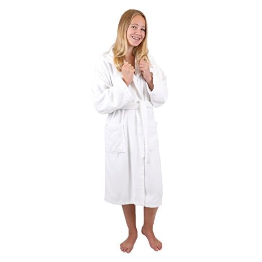 Betz huva badrock Nizza frotté 100 % bomull kvinnor män barn badrock med huva, stor 128–164 & S-XXL