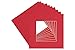 Cardinal Red Acid Free 10x10 Square Picture Frame Mat with White Core Bevel Cut for 6x6 Pictures - Fits 10x10 Frame - Pack of 10 Matboard Show Kits With Acid Free Backings & Clear Bags