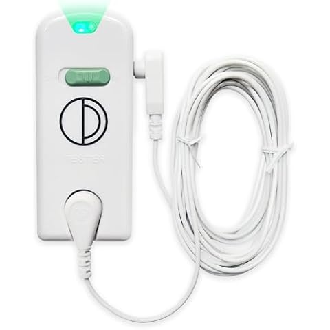 Earth and Moon Grounding Continuity Tester for Earthing Products - Easy to Use Grounding Mat Tester with Green Light & Grounding Cord - Continuity Tester to Test Cord, Grounding Mat & Grounding Sheets Cover