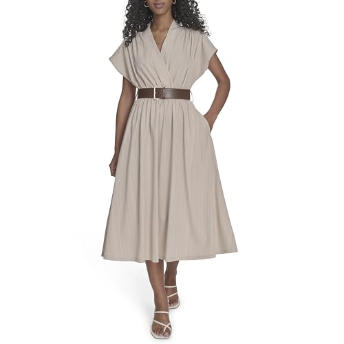 Calvin Klein Women's Lightweight Belt Vacation Dress
