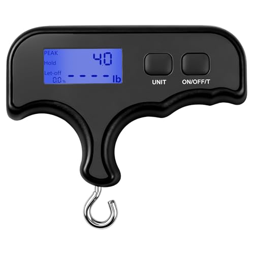 Portable Digital Bow Scale 110Lbs/50kg High Accuracy Handheld Archery Draw Weight Scale with Hook & Peak Hold Electronic Hanging Scale for Bow Tuning Compound Bow Recurve Bow Fishing & Luggage