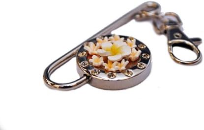 Key Finder (Yellow Plumeria with White Rhinestone)