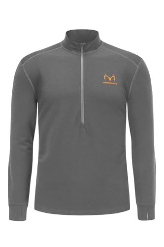 Men's 100% Merino Wool Hunting Base Layer Tops Camo Shirts