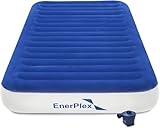 EnerPlex Twin Air Mattress for Camping, Travel & Home - Luxury, 9-Inch Double Height Inflatable Bed w/Built-in Dual Pump