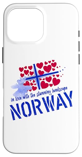 ノルウェー ノルウェー ラブ ノルウェー国旗 ヘラジカ スマホケース iPhone 16 Pro Max 用