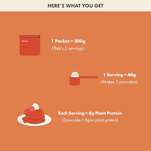 Image of Cosmix No-Nonsense Protein Pancake | 8g Protein /Serving | Instant Breakfast with Supergrain Blend (Oats, Jowar, Kodo, Little Millet) | Pancake Mix | No Maida, No Refined Sugar | Carrot Cake - 200g