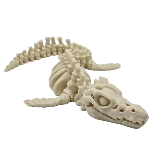 Genérico Esqueleto de mosasaurio articulado Impreso en 3D - Figura de Dinosaurio Flexible para aliviar el estrés, decoración para Acuario y Oficina | 28cm