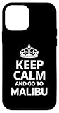 Carcasa para iPhone 12 mini Recuerdos de Malibu/Keep Calm And Go To Malibu Surf Resorts!