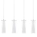 Produktbild EGLO Pendellampe Pinto, 4 flammige Pendelleuchte, Material: Stahl, Farbe: Chrom, Glas: klar, opal matt, weiß, Fassung: E27