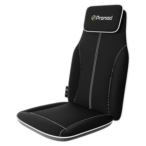 Image of Pronod Portable Ergonomic Massage Office Chair Cushion for Car & Seat, Lumbar Support, Breathable Fabric, Adjustable Recline, Built-in Massage for Back, Neck & Waist - Home, Office & Car Use