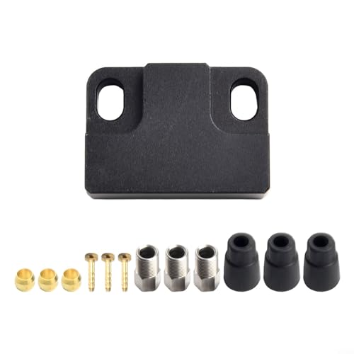 Bike Hydraulic Brake Hose Kit,Bike Tricycle Electric Vehicle Hydraulic Brake Cable Tee, Modified Connector Distribution Valve Adapter, (Rear)