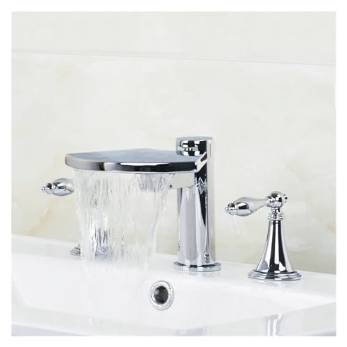 Robinet mitigeur d'évier en laiton cascade chrome sans fuite durable - 2