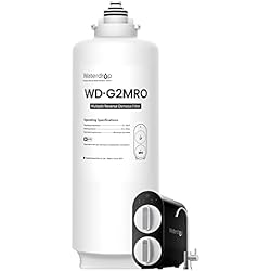 La Osmosis Inversa Elimina El Arsenico Waterdrop WD-G2MRO Filtro, 2 años de vida útil, reemplazo para el sistema de ósmosis inversa WD-G2-B, WD-G2-W