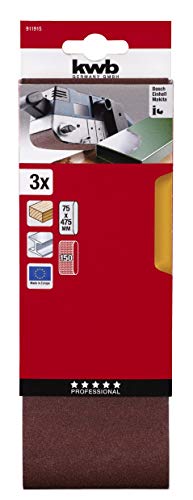 kwb Abrasive Belts 75X457 Mm Made Of High-Grade Aluminium Oxide With 150 Grit - Image 2