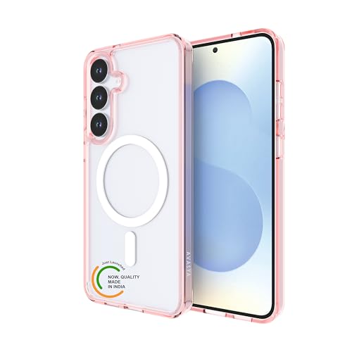 Image of Case for Samsung Galaxy S25 Plus with Mag-Safe, [Anti-Yellowing Technology] [Military Grade Drop Protection] Shockproof Slim Hybrid Phone Case for Samsung Galaxy S25 Plus 5G - Crystal Pink