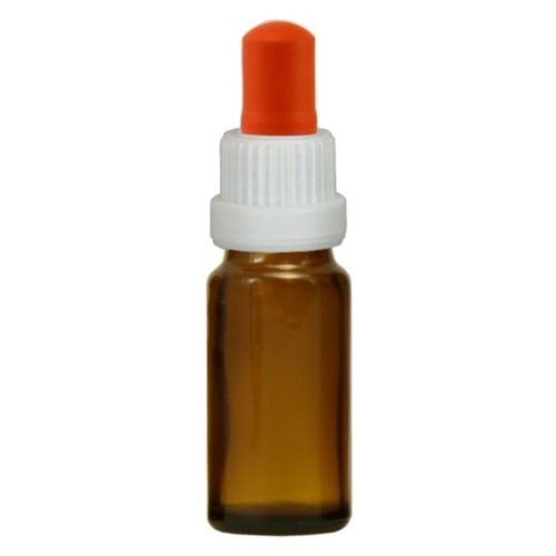 500x Apothekenfläschchen 10ml aus Braunglas mit weiss/roter Glaspipette und Originalitätsring