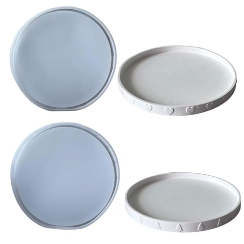 Moule de dessous de verre en silicone, plateau à bijoux, moule rond en résine, moules de plateau en silicone pour porte-bijoux, artisanat, décoration de maison, dessous de verre pour résine époxy – vue 4