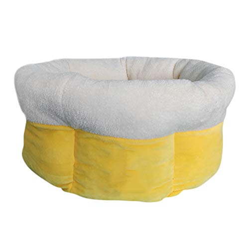 Ziuniuo Cat Kennel Round Plush Autumn Winter Warm Deep Sleeping Nest Comfort Sleeping Bed for Gatos Dogs
