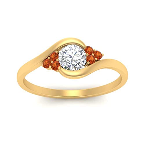 Image of 55Carat 18K Yellow Gold Plated Simulated Diamond Amethyst Round Cut Swirl Cluster Engagement Ring for Women, Wedding Anniversary Promise Fashion Jewelry Gifts, US Size 4-12.