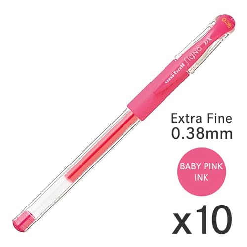 Uni-Ball Signo Snap Cap Bolígrafo Gel 0.38mm Baby Pink x10 miniatura 2