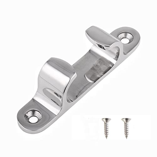 1Piece 4/5/6inch Stainless Steel 316 Straight Fairlead Bow Chock Hardware Fair Leads Line Boat Rope Guide Line Cleat for Marine Yacht W/Fasterners (152mm/ 6in)