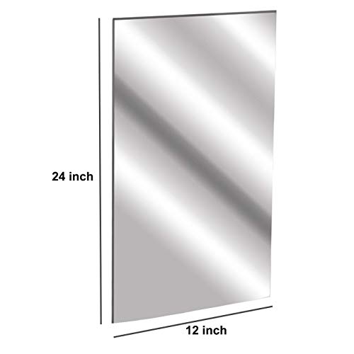 Espejo acrílico 12" x 24" 3mm plateado miniatura 7