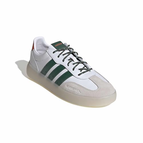Image of adidas Men's NCAA Team Barreda Decode, White /Dark Green /Collegiate Orange /University of Miami, 10.5