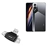 BoxWave Smart Gadget Compatible with Tecno Pova 4 – AllReader SD Card Reader, microSD Card Reader SD Compact USB – Jet Black