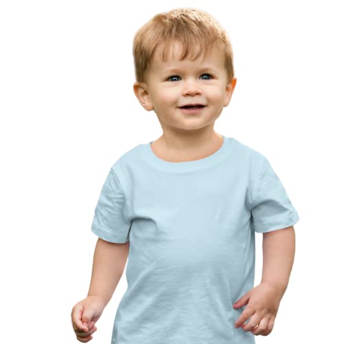 Image of Boys Tshirt Tshirts for Kids Boys Kids t Shirts fr Boys Organic Cotton Short Sleeves Round Neck Regular Fit T-Shirt for Baby Boy Solid Plain T-Shirts Boy