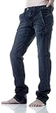 angenehmer weicher Jeansstoff ENERGIE Herren Jeans Danko Trousers, Denim, Slim Fit, dunkelblau 30W/36L